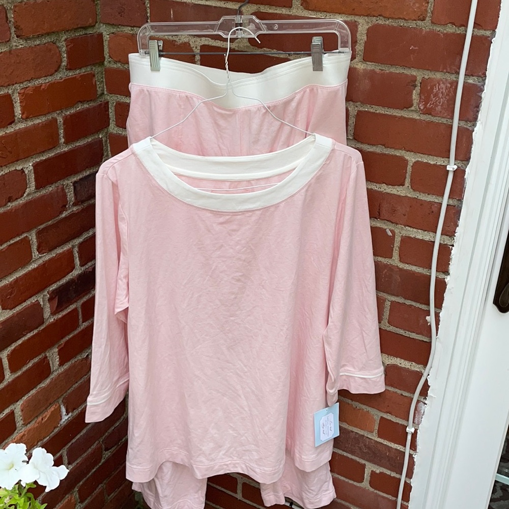 NEW Carole Hochman pink 2 piece PJ’s Loungewear XL
